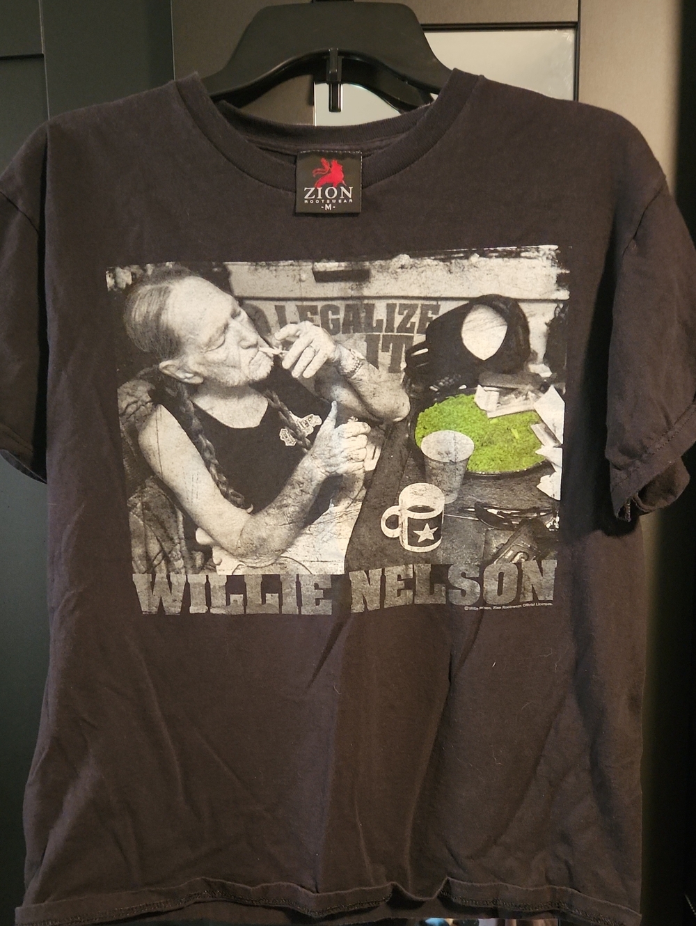 Zion Rootswear Black Willie Nelson Graphic Tee